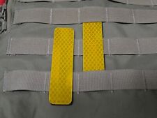 3M Yellow reflective patch for tactical gear Molle loops. 1 x 4 inches. 2 pcs. picture
