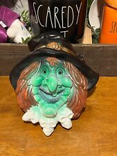 Vintage 90s Halloween Laughing Witch Animated Light Up Prop Spooky Decor Retro picture