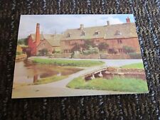 Vintage Postcard UK Lower Slaughter Gloucestershire Stone House Cotswold Village picture