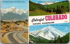 c1950s COLORFUL COLORADO Greetings Postcard Multi-View 