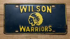 Vintage Wilson High School Warriors Embossed Booster License Plate Pennsylvania picture