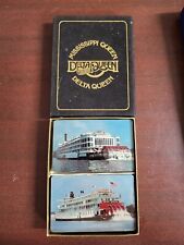 Vintage Playing Cards Delta Queen Mississippi Queen 2 Sealed Boxed Decks NOS picture