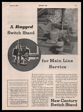 1927 New Century Switch Stand For Railroad Main Line Service Photo Print Ad picture