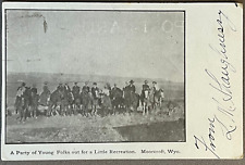 Wyoming, WY, Moorcroft, Young Folks On Horses, Recreation, PM 1906 Postcard picture