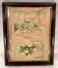 Confirmation Certificate 1904 Harry M Moyer Pennsville Church Ashfield PA (O) picture