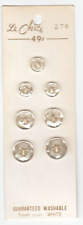 Le Chic Buttons #276 White Various Sizes 7 Count picture