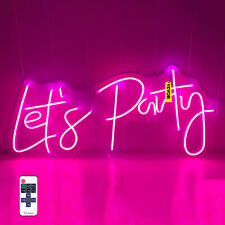 Neon Sign Let's Party Pink Neon Lights Signs 23