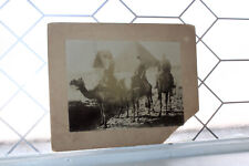 Antique Oversized Cabinet Card Photo Egyptian Sphinx and Pyramid picture