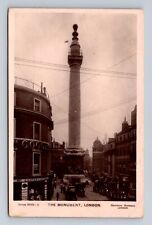 London England United Kingdom, The Monument To The Great Fire, Vintage Postcard picture