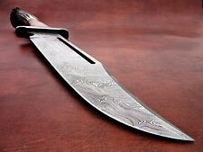 Custom Hand Made Damascus Rambo knife with rose wood and Stag Horn Handle. picture