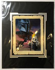 Disney Parks WonderGround Gallery Hunting Brian Crosby The Mandalorian Print NEW picture