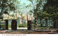 Vintage Postcard U. S. Arsenal Gates Springfield Massachusetts MA Metropolitan picture
