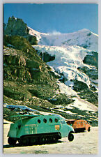 Vintage Canada Postcard Columbia Icefields Midway Between Banff & Jssper picture