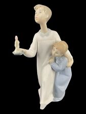 Vintage Lladro Spain Glaze Porcelain Figurine #4874 Boy In Nightshirt VG+ picture