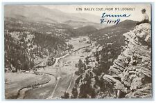 1919 From Mt Lookout Man On Vista Valley River Grove Bailey Colorado CO Postcard picture