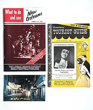 VINTAGE 1968 NEW ORLEANS LA GREETERS TOURIST GUIDE TRAVEL BROCHURE HANDBOOK MAP picture