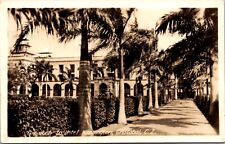 Real Photo Postcard Approach to Hotel Washington, Cristobal, C.Z. Colon Panama picture