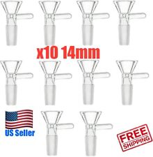 10x 14mm Male Glass Bowl For Water Pipe Hookah Bong  Replacement Head (US Ship) picture