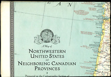 1941-6 June Map NW NORTHWESTERN UNITED STATES Canada National Geographic - (584) picture