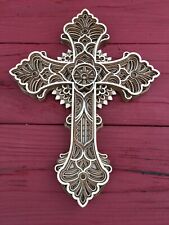 Beautiful 7 Layer Wooden Cross, 3D Cross, Mandala Cross, 18