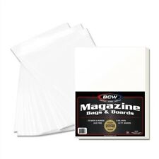 Pack of 25 BCW Premade Magazine Clear Poly Bag + Acid Free Backer Board Combos picture