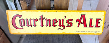 RARE VINTAGE COURTNEY'S ALE METAL BEER SIGN COLUMBIA BREWING CO E ST LOUIS IL picture