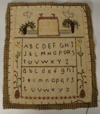 Vintage Undated Linen Sampler in Naive Style picture
