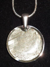 Seymchan Meteorite Pendant & 20 Inch Silver Chain Necklace Laser Cut Gem picture
