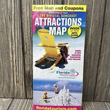Vintage The Official Suncoast Attractions Map Florida Tourism Brochure picture