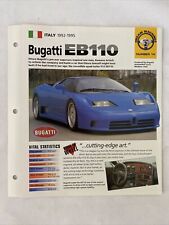 1995 BUGATTI Brochure EB110 Great Info & Pictures TOUR DE FORCE CAR (CP155) picture