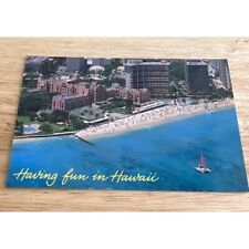 Vintage Hawaii Postcard - Royal Hawaiian Hotel Along Waikiki Beach Sku 0325 picture