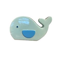 Pearhead Ceramic Whale Coin Bank Sky Blue Animal Ocean Sea Life Home Decor picture