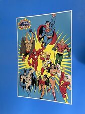 DC COMICS THE SUPER POWERS COLLECTION POSTER PIN UP BRAND NEW. picture