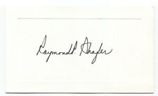 Raymond P. Shafer Signed Card Autographed Signature Pennsylvania Governor picture