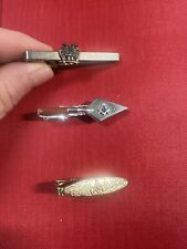masonic tie clips vintage lot Of 3 picture