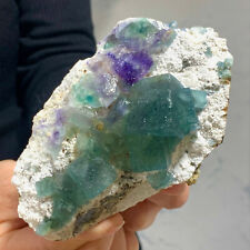 431G   Natural BLUE purple fluorite Cube QuartzCrystal Mineral Specimen picture