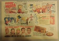 Nestle's Cocoa Ad: Neddy Nestle Helps A Snowman  1940's-50's 11 x 15 inches picture