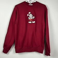 Disney Parks Mickey Mouse Genuine Mousewear Pullover Sweatshirt XS Red Sweater picture