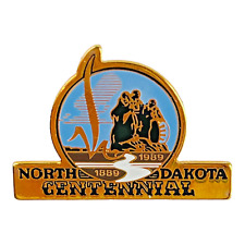Vintage North Dakota Lapel Hat Pin Centennial 1889 1989 Travel Souvenir Gift picture