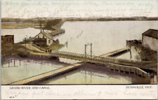 Dunnville Ontario Grand River and Canal c1910 Postcard F42 picture