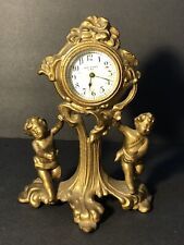 Antique New Haven Clock Company Ornate Cherub Mantle Clock picture