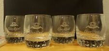 Crown Royal Whiskey (SET OF 4) Rocks Glasses w/ Crown On Pillow & Heavy Base picture