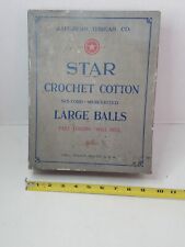 Lot of 13 Crochet Thread - Assorted Brands, Sizes, Colors - Vintage Star Box picture