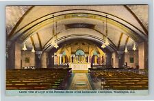 National Shrine Of Immaculate Conception, Interior VintageWashington DC Postcard picture