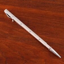 AMERICAN ART DECO STERLING SILVER MECHANICAL PENCIL, 12 INCH RULER NO MONOGRAM picture