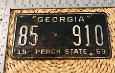 1969 Georgia License Plate 85-910 Garage Decor ALPCA Dodge Ford Chevy picture