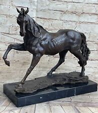 Stallion Mustang Equine Horse Decor Equestrian Designer Art Bronze Statue Farm picture