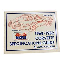 Chevrolet Corvette NCRS Pocket Specifications Guide 1968-1982 Volume Two Book picture
