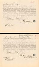 2 Documents signed by Samuel Sloan - Autographs of Famous People picture
