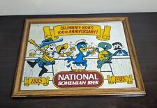 Vintage National Bohemian Beer SIGN Mirror- 100th Anniversary 1985 Baltimore, MD picture